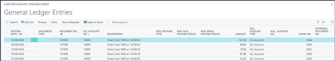 General Ledger Entry